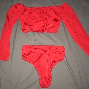 Off the shoulder two piece set